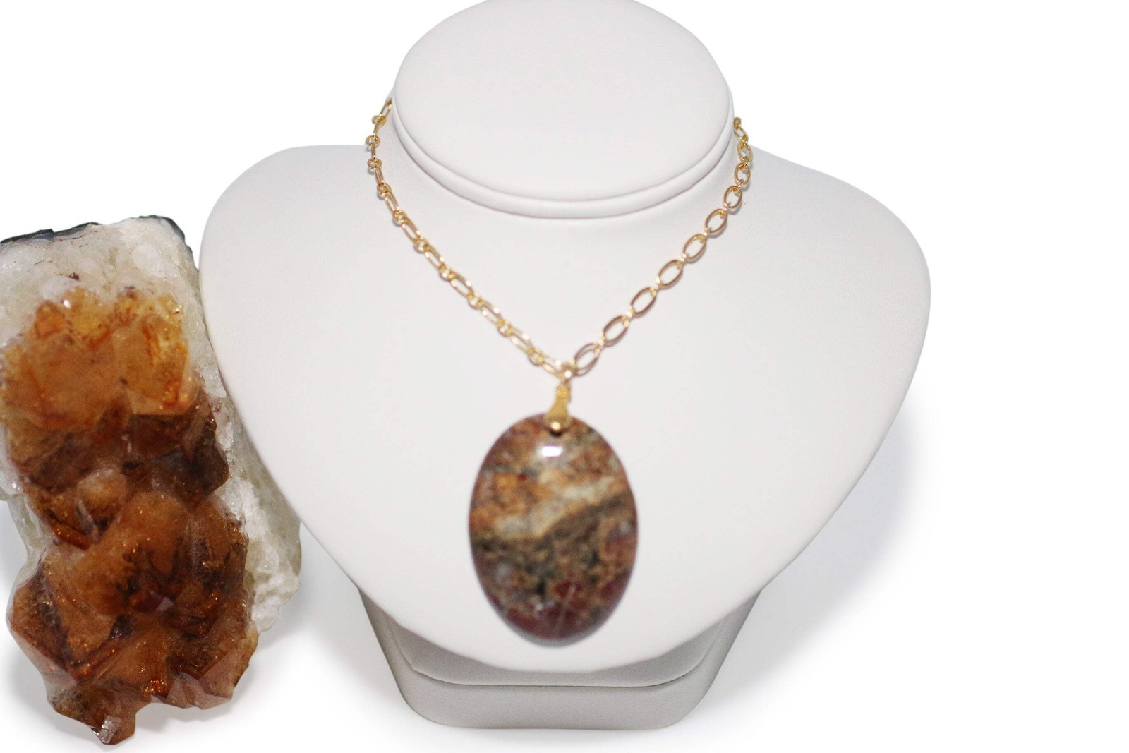 Jasper Gemstone 22″ Necklace