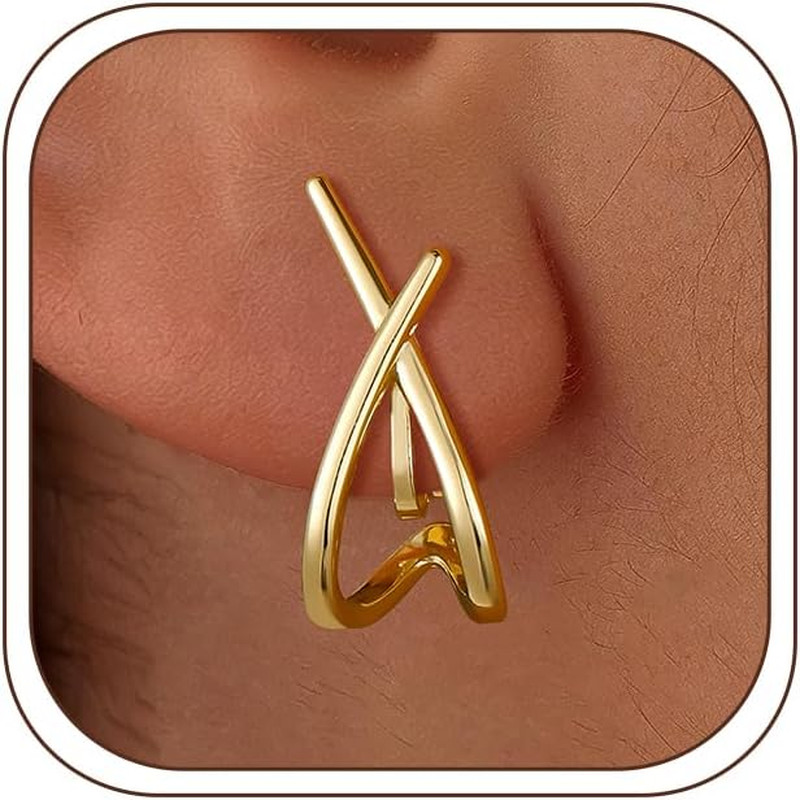 Clip on Earrings for Women 14K Gold/Sterling Silver Plated Statement Earrings fo