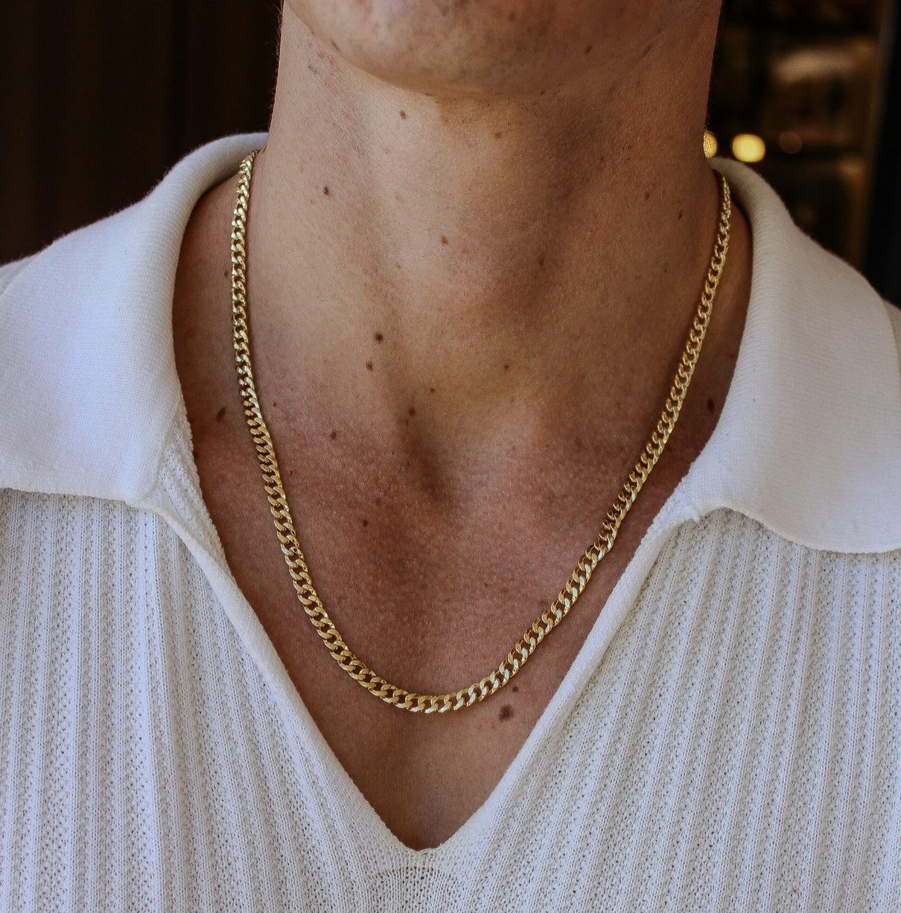 14k SOLID Gold Miami Cuban Curb Link 5mm Chain Necklace 22″, Unisex Adult 585