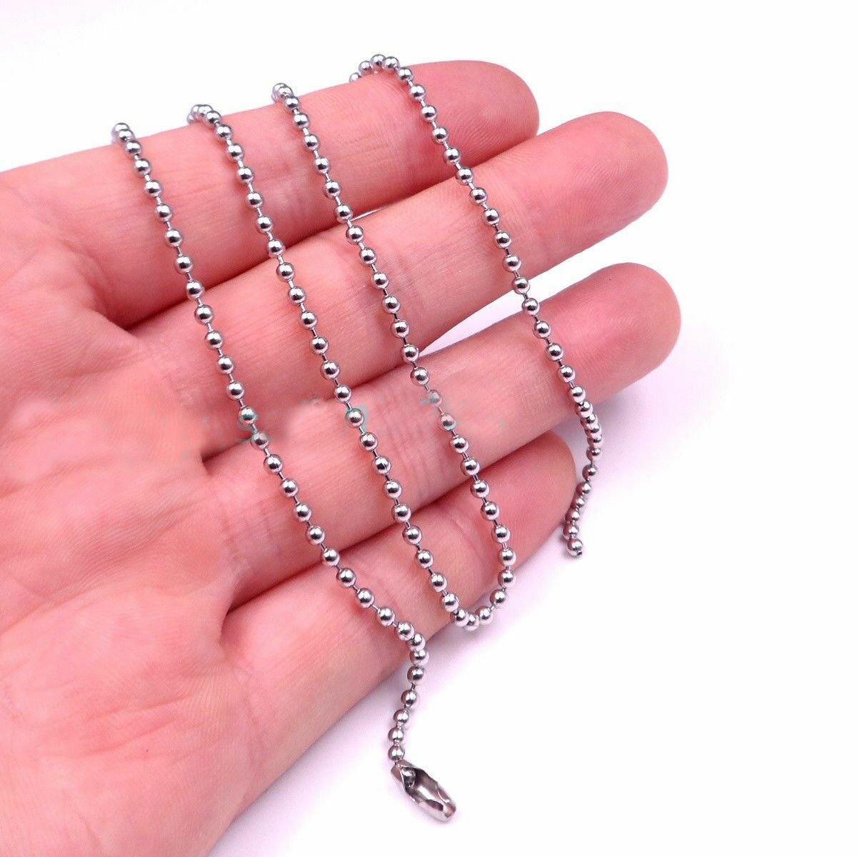 Hotsale Wholesale In Bulk Stainless Steel Lot DIY Ball Chain Necklace 16″-36″