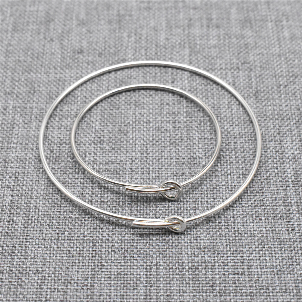 2prs of 925 Sterling Silver Ear Wire Earring Hoops for Jewelry Making 25mm 37mm