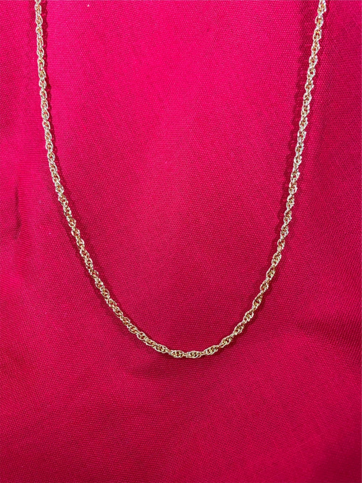 16 INCH-30 INCH 14KT GOLD PLATED ROPE CHAIN NECKLACE- USA SELLER