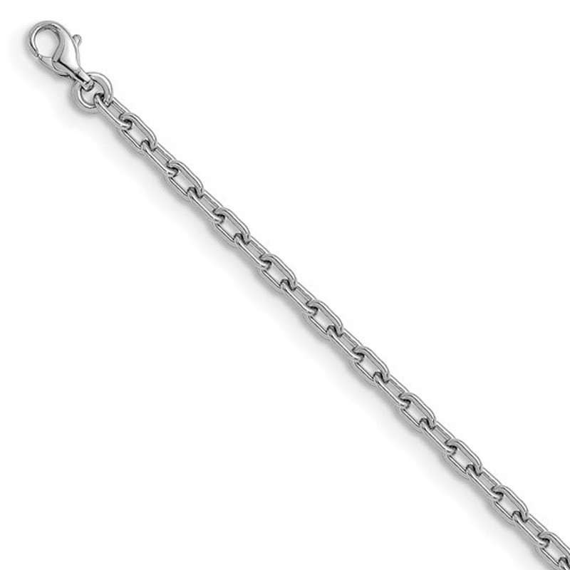 3.3mm Platinum PT950 Solid Fancy Link Cable Chain Necklace 18″ 20″ 24″ or 30″
