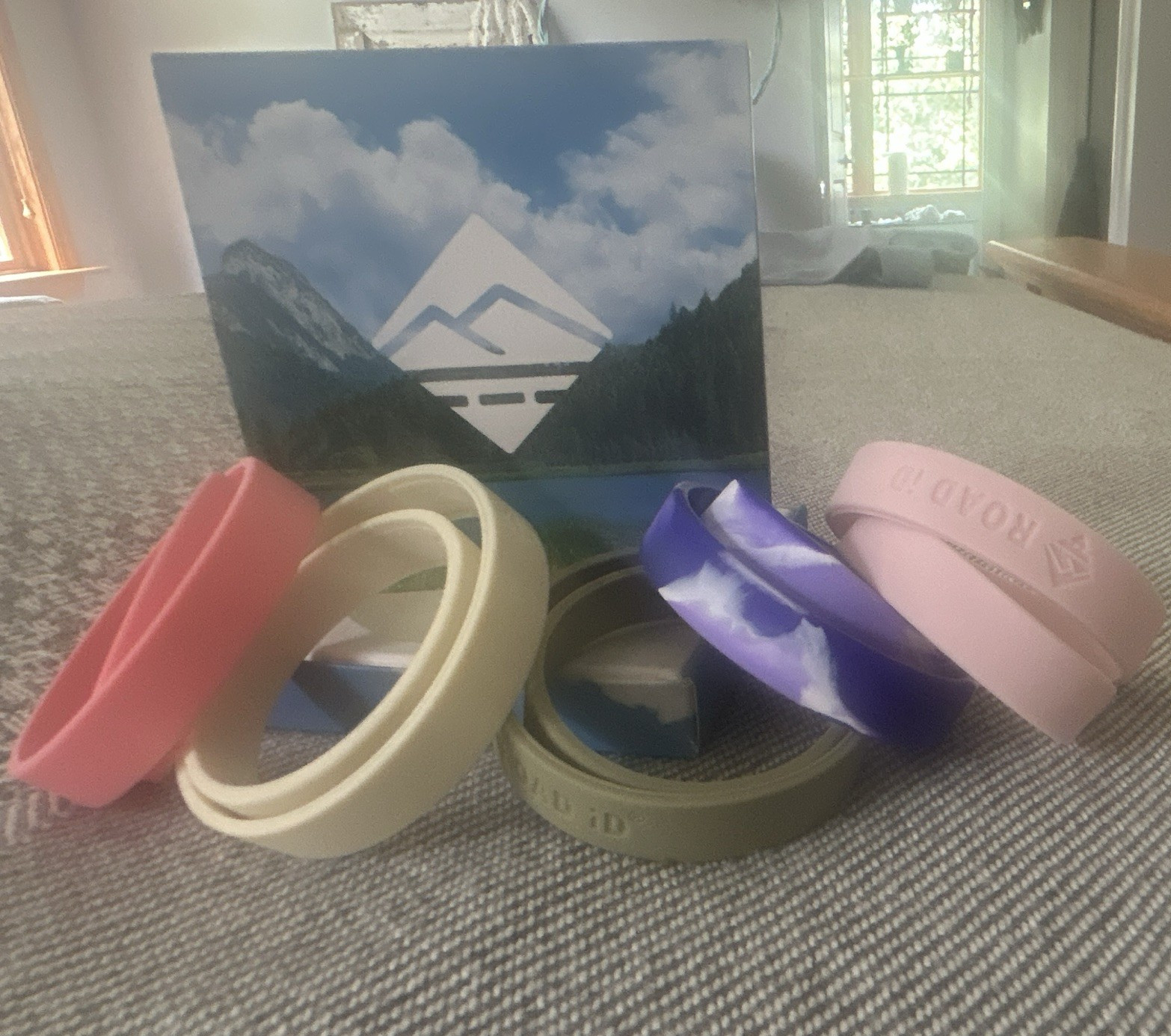 ROAD ID SILICONE BAND LARGE & SMALL ONLY Set Lot of 10 Wristbands 5 COLORS