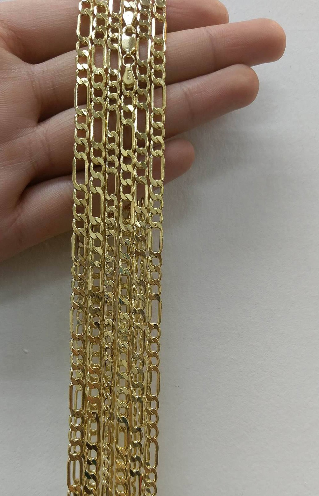 Real 10k Yellow Gold Figaro Chain Necklace 4mm 16″ 18″ 20″ 22″ 24″ 26″ 28″ Link