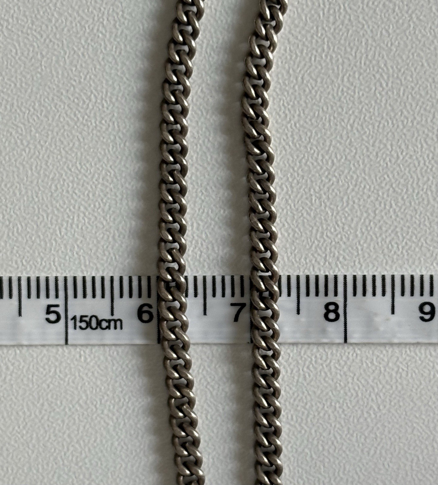 VTG Sterling Silver Celtic Cross Pendant Endless Over The Head Curb Chain 20.5g