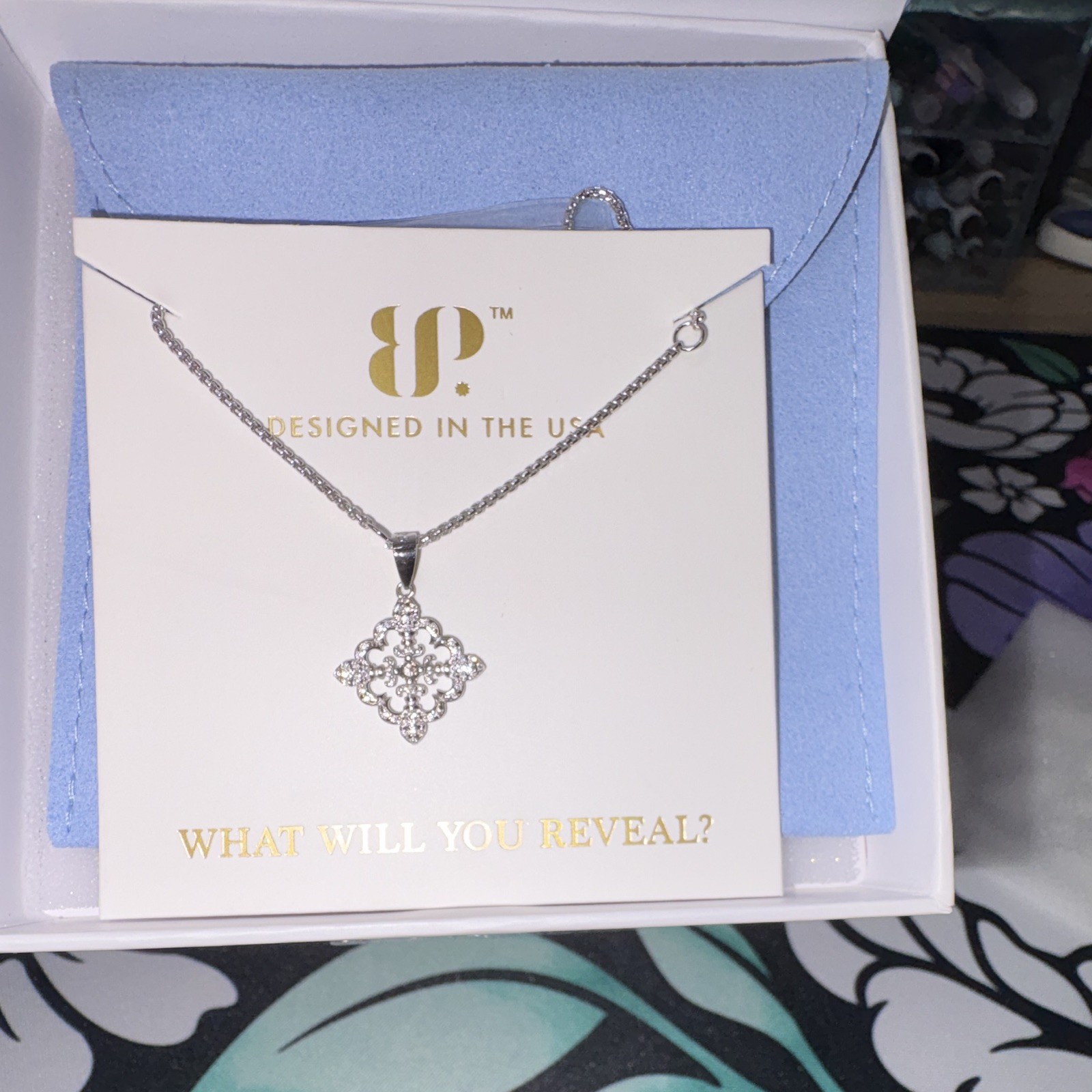 BP .925 Sterling Silver Lab-Created Gray Topaz Ultra Unicorn CZ Necklace 16in