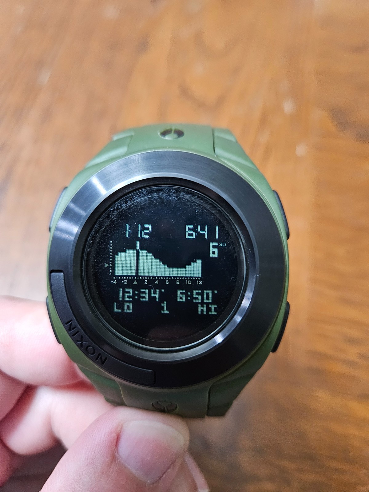 Men’s Nixon Outsider Tide Watch 49mm – Dark Green – Excellent Condition