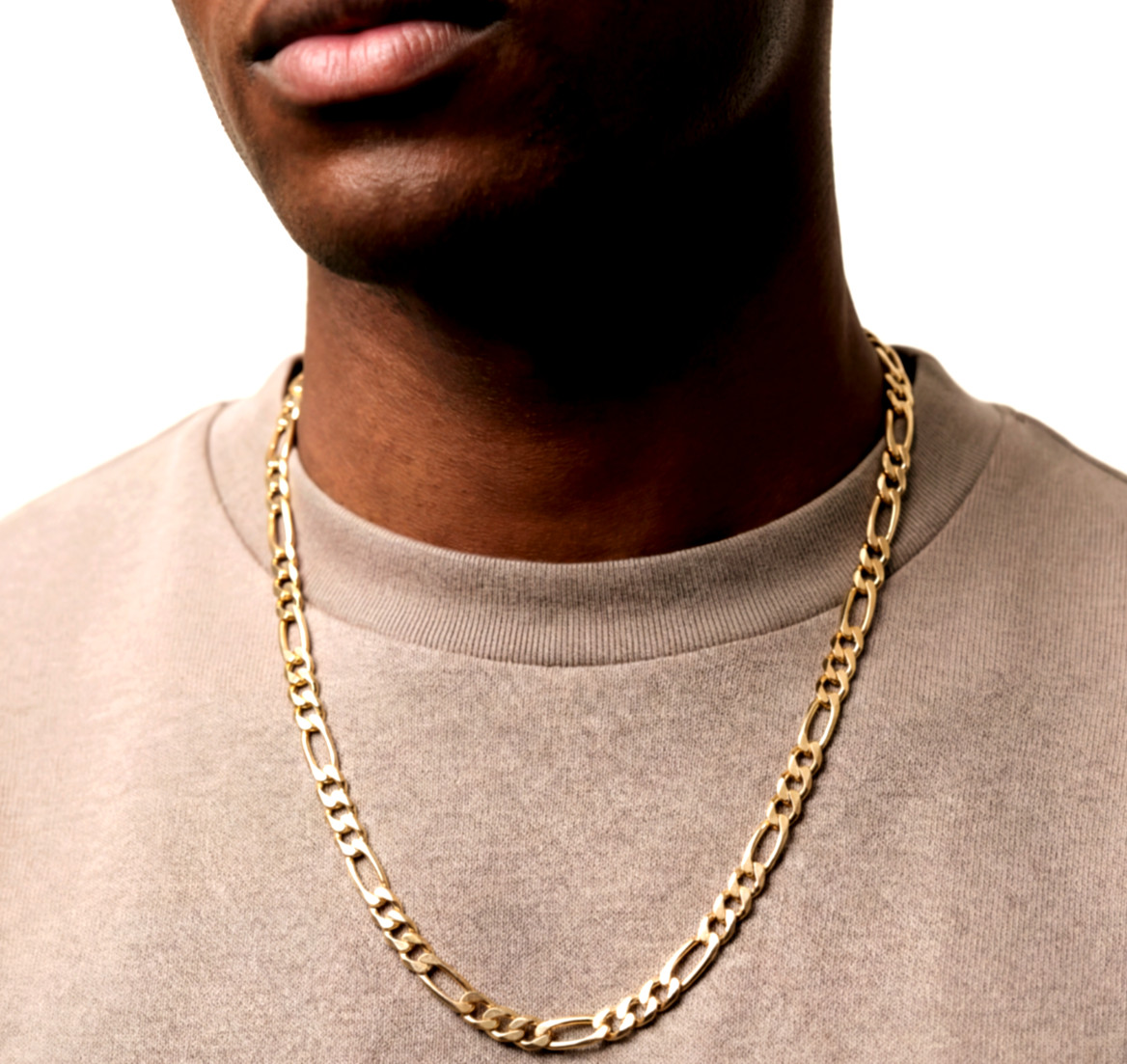 Heavy Men’s 14k Gold Stamped Italian Figaro Link Chain Necklace 24″ Inches 5MM
