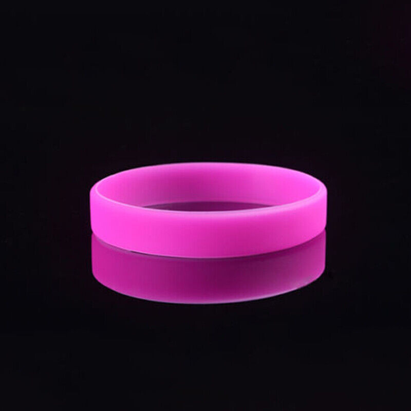 10 Pcs Silicone Rubber Bracelet Solid Wristband, Blank Rubber Band, Multicolor