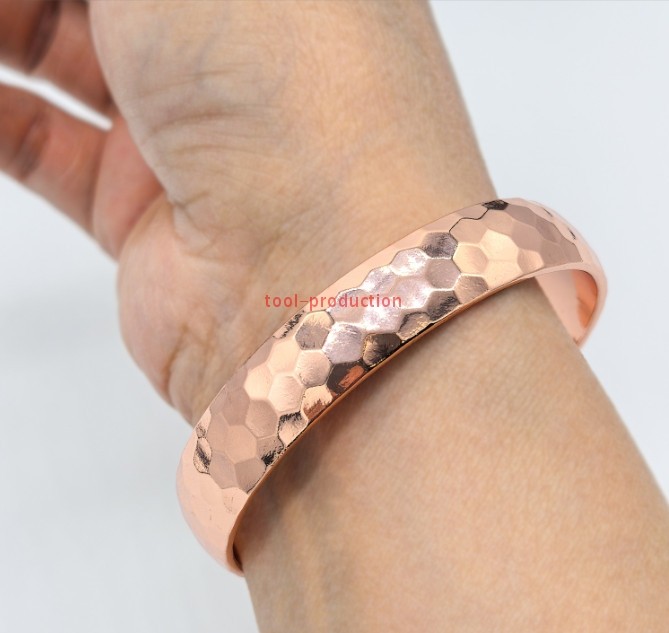 100% Pure Copper Bracelet Heavy Hand Made Healing Unisex Men Women 46gr 1.62oz
