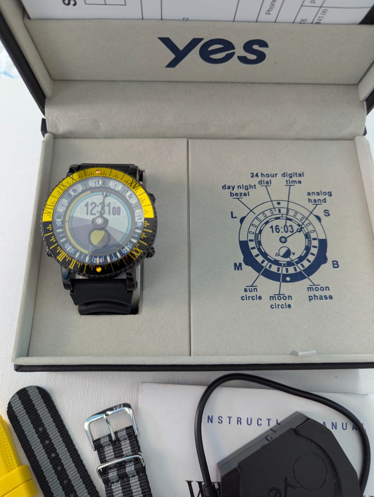 Yes Astronomical V7 WorldWatch Model #7B-KB-PS Titanium in Black
