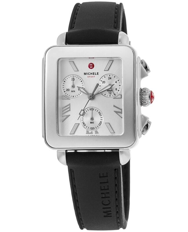 New Michele Deco Sport Quartz Chronograph Silver Women’s Watch MWW06K000071
