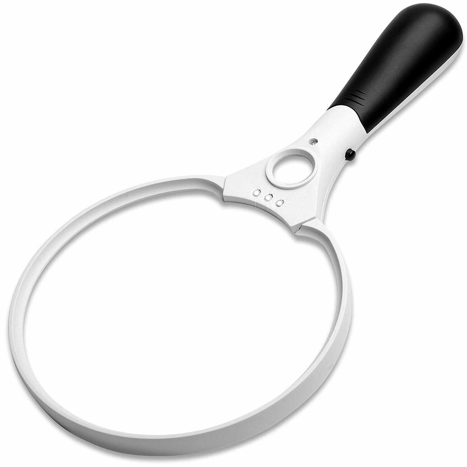 45X Magnifying Glass Handheld Magnifier 3 LED Light Reading Lens Jewelry Loupe