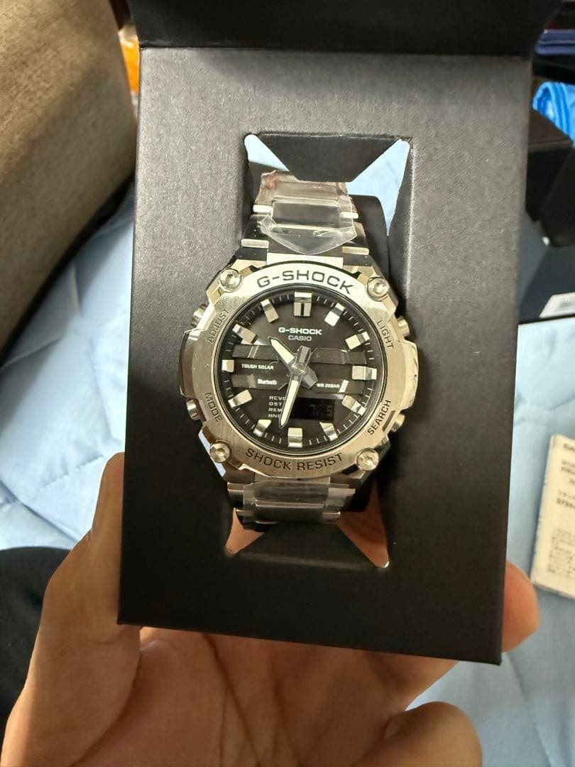 Casio G SHOCK Wristwatch GST B600D 1AJF Silver