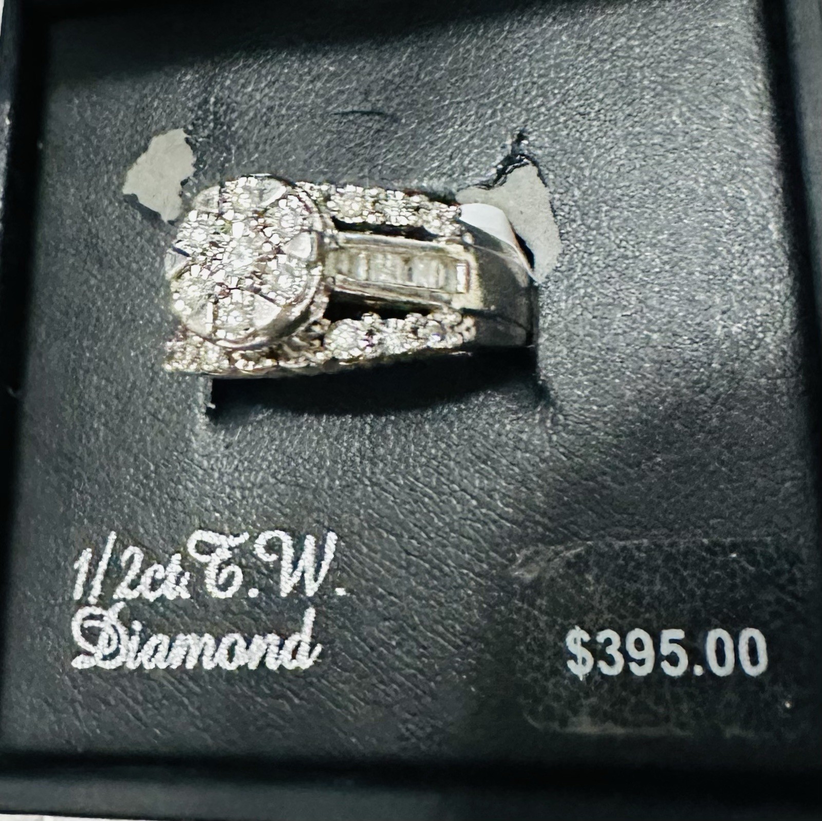 Kohl’s Sterling Silver Diamond Engagement Ring .50 CTW Sz7
