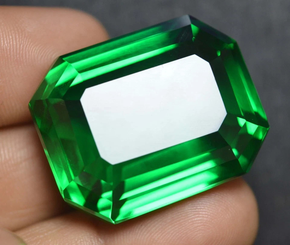 112 Ct Natural Green Emerald Emerald Cut Certified Colombian Loose Gemstone 6AHY