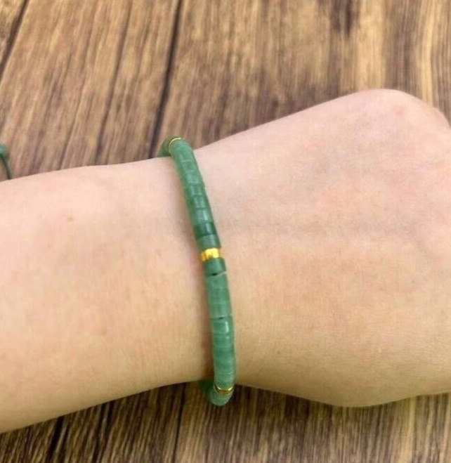 2025NEW Green Aventurine Bead Braided Bracelet Aventurine Adjustable Bracelet