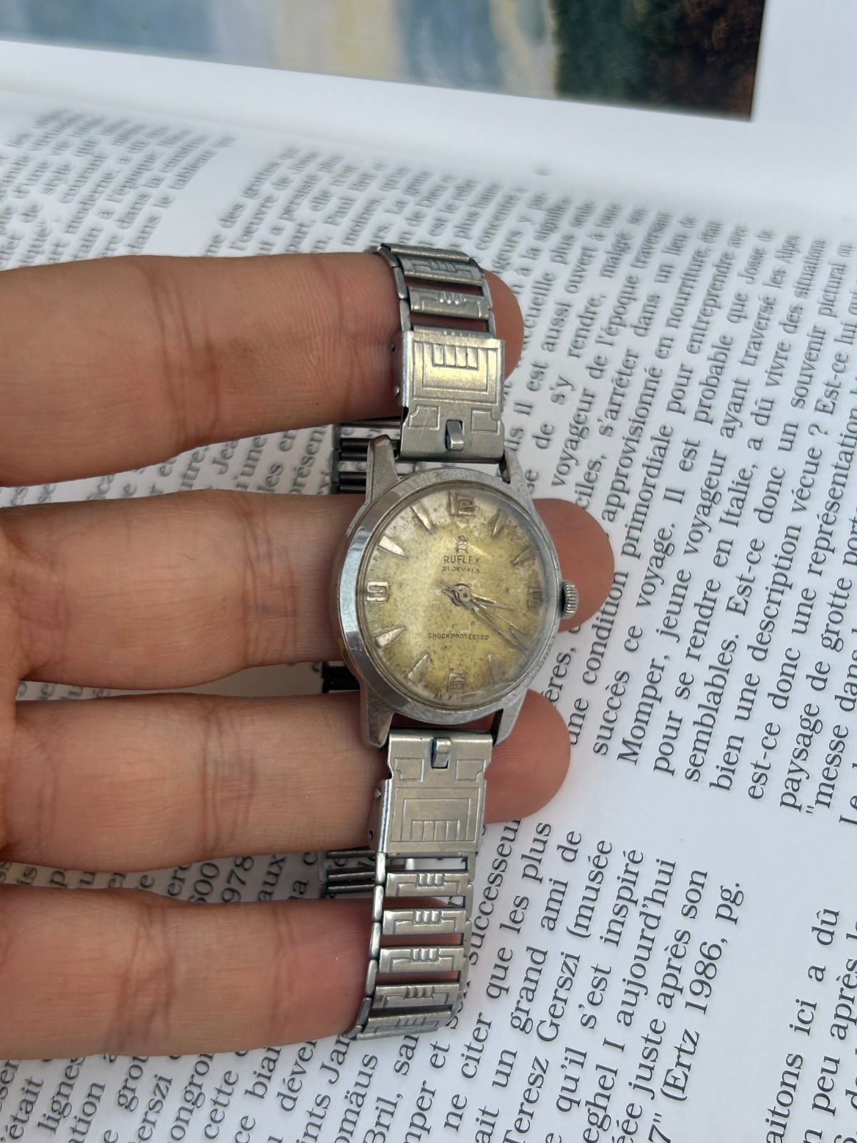 Ruflex Vintage Watche Mechanic Handwind 21 Jewles 50’s Rare Wristwatch