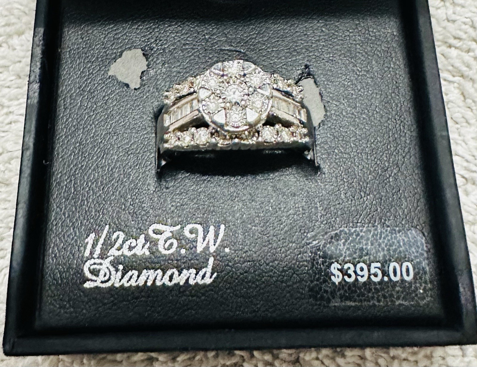 Kohl’s Sterling Silver Diamond Engagement Ring .50 CTW Sz7