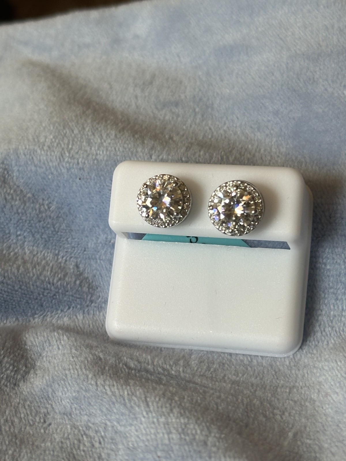 925 sterling silver moissanite earrings