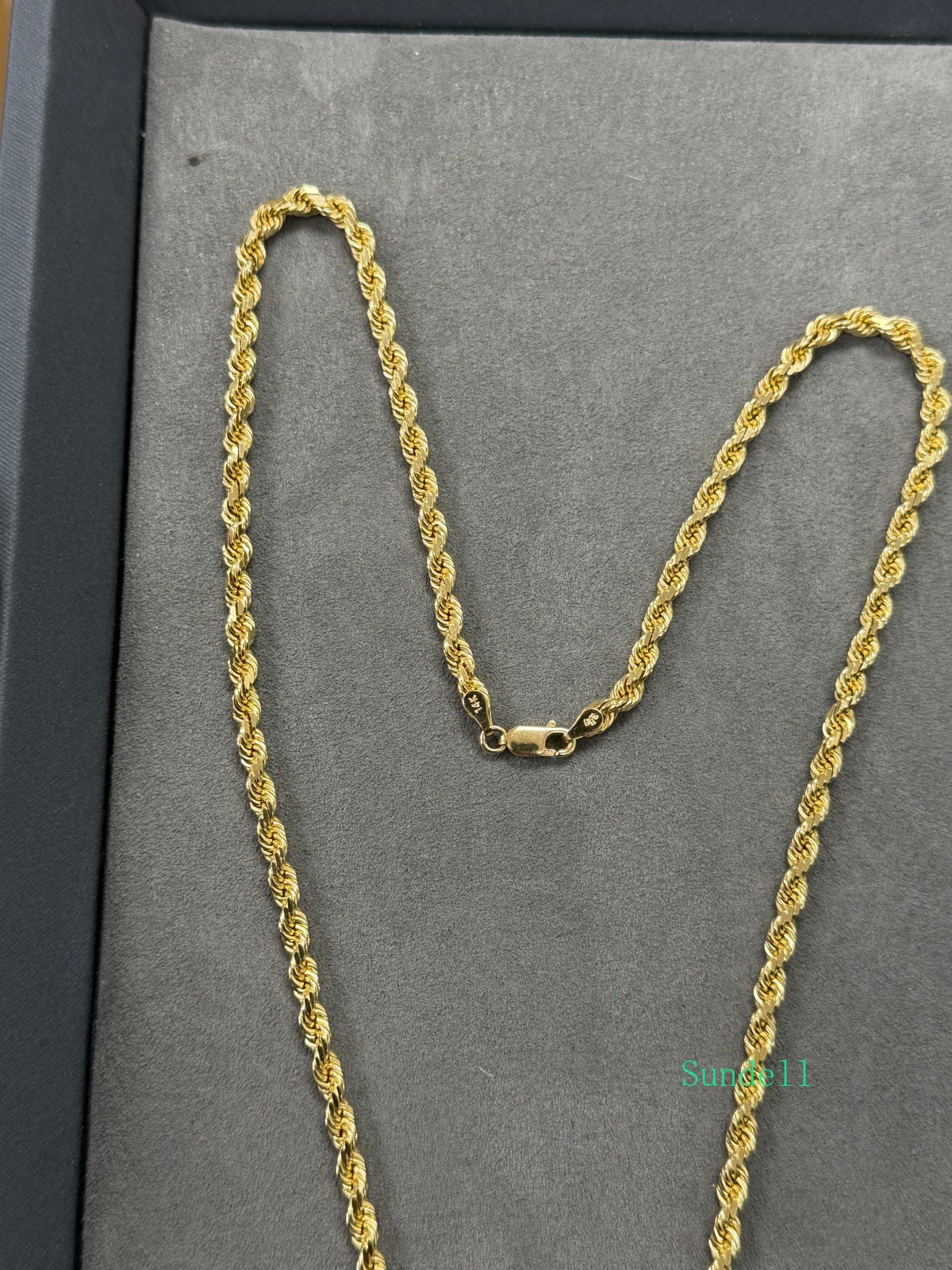 14k Solid Gold Diamond Cut 4mm Rope Chain 20” Inches 26.10 Grams