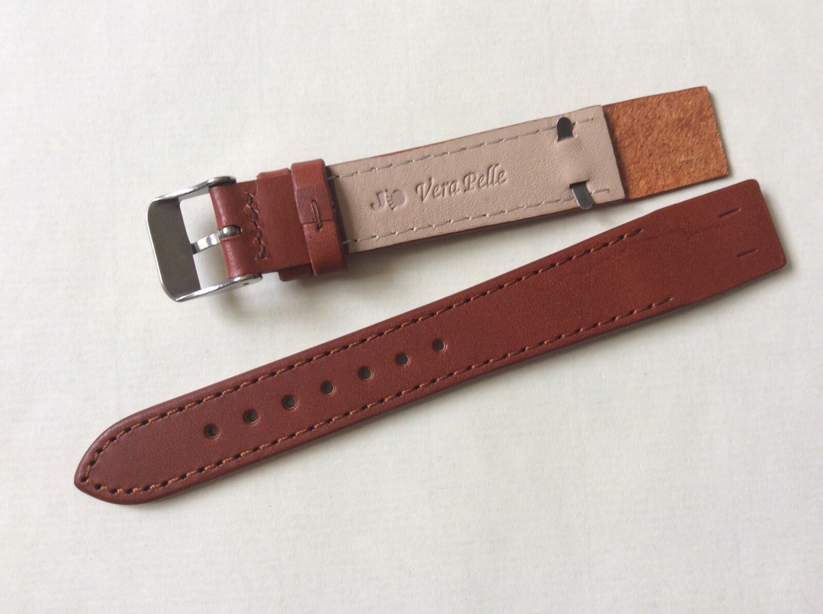 Genuine Leather Strap for Fixed Lops 18mm Black, Brown Watch Band Open Ends ITWS