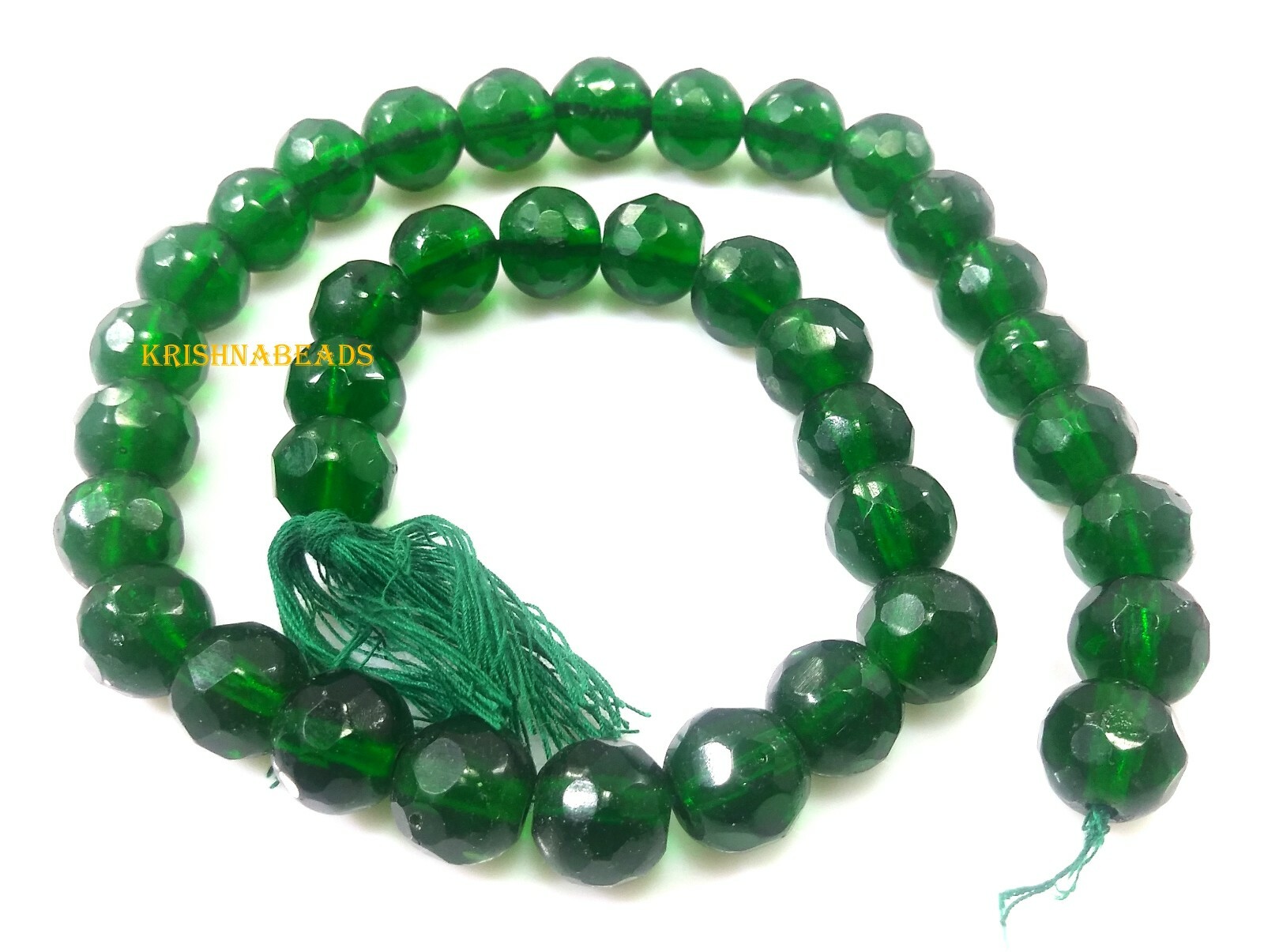 Chrome Diopside Color Round Faceted 9-10mm Gemstone Beads 13″Inch 1 Strand