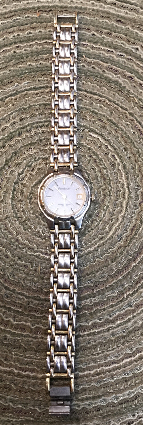 ARMITRON 25/6153C Women’s 2 Tone Watch Gray /Wht Dial W/Date ￼ Thailand Movement