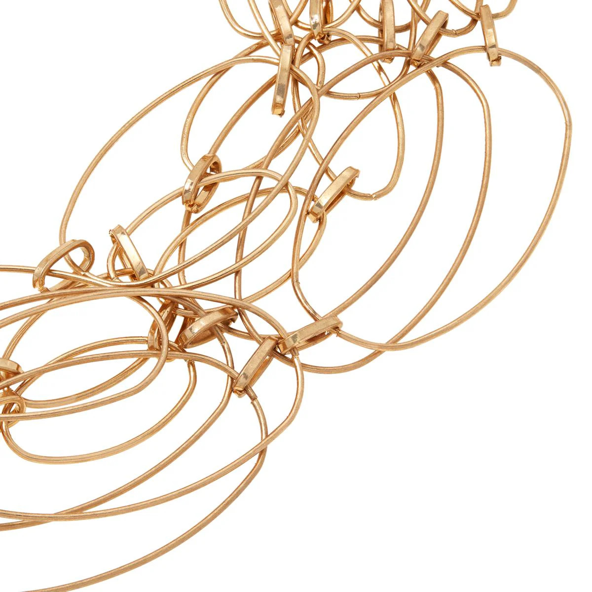 Marla Wynne Goldtone Oval Link Multistrand Adjustable Necklace 19″