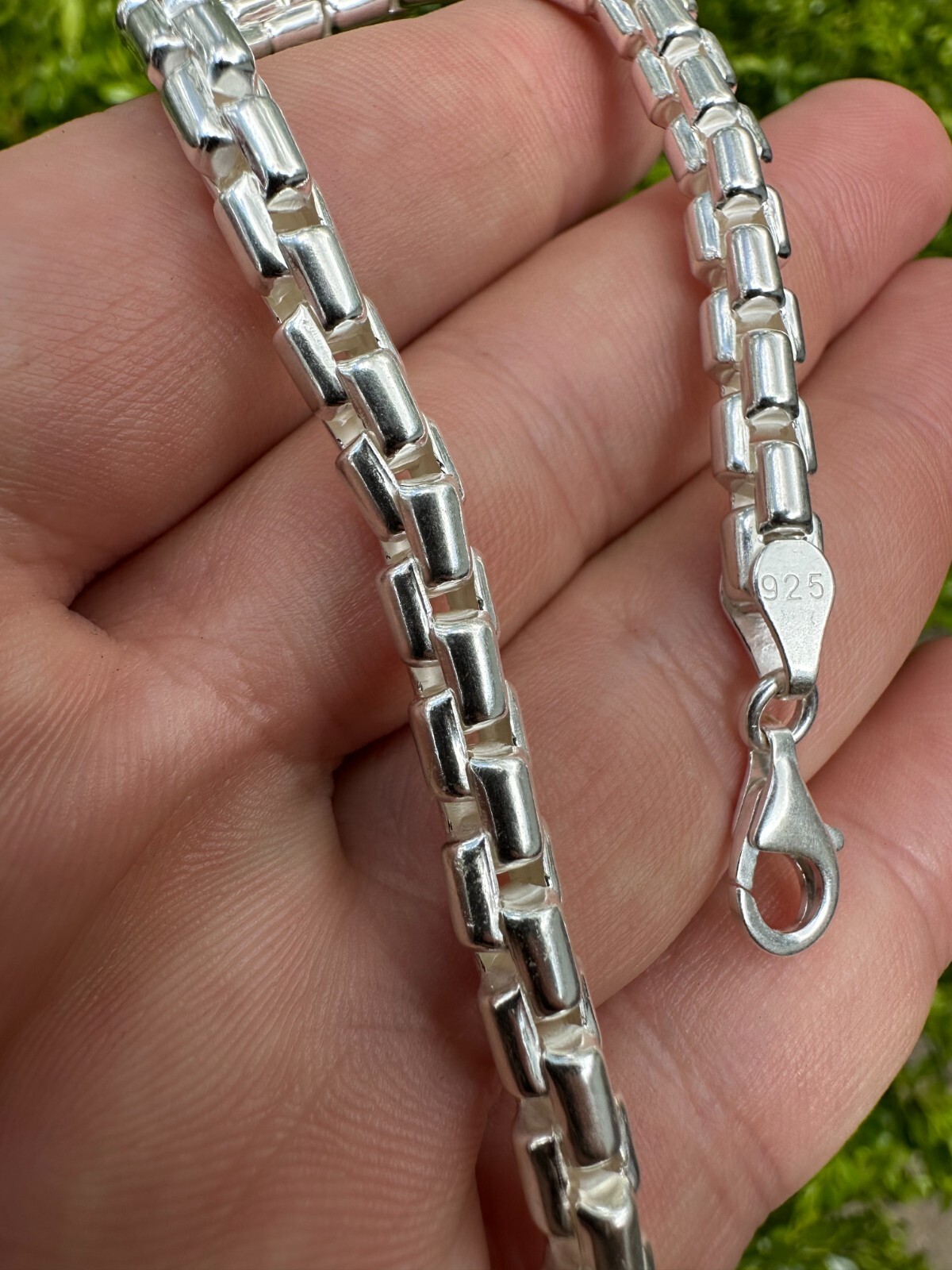 925 Sterling Silver 6mm Men’s Rounded Rolo Hermes Link Chain Necklace Bracelet