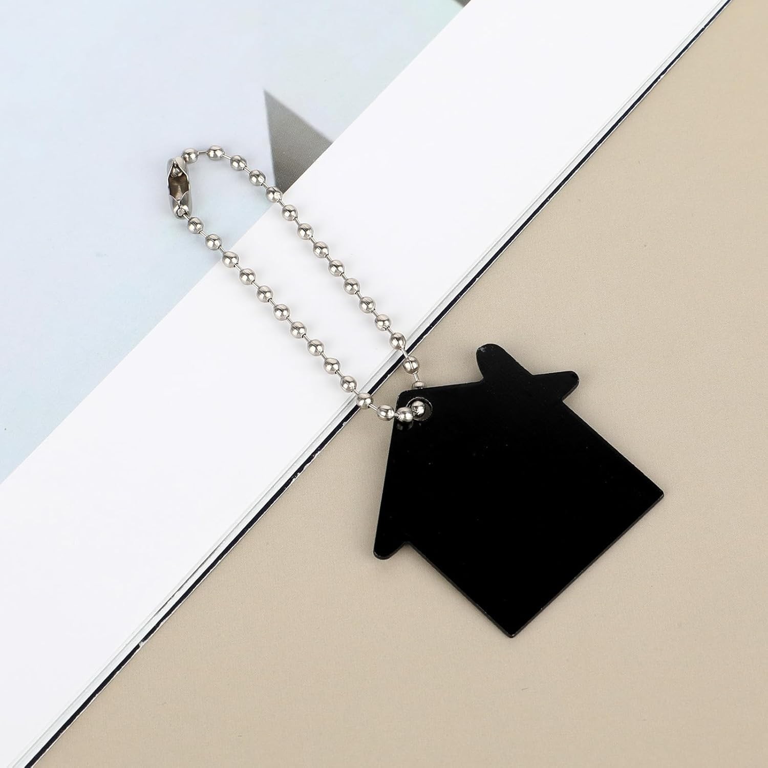 100 Pcs Ball Chain Keychain – 4.7 Inch Silver Stainless Steel Chain With 2.4mm