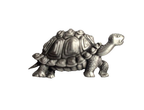 Vintage: Silver Pewter Tortoise Brooch Signed JJ
