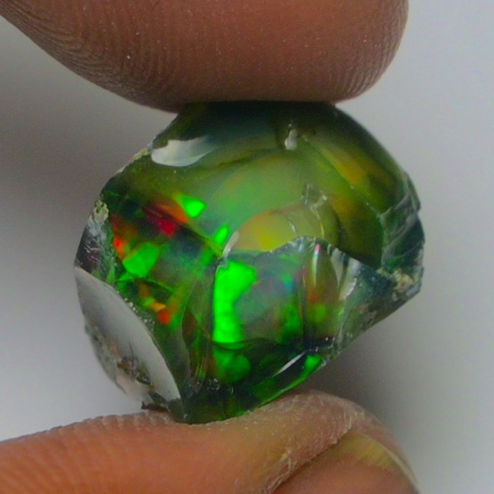 Blue Opal Rough 6.80 Carats, Smoked Ethiopian Welo Opal Rough, Fire Opal Raw