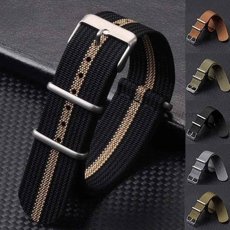 Nylon Watch Strap 18mm 20mm 22mm Military Sport Band Replacement