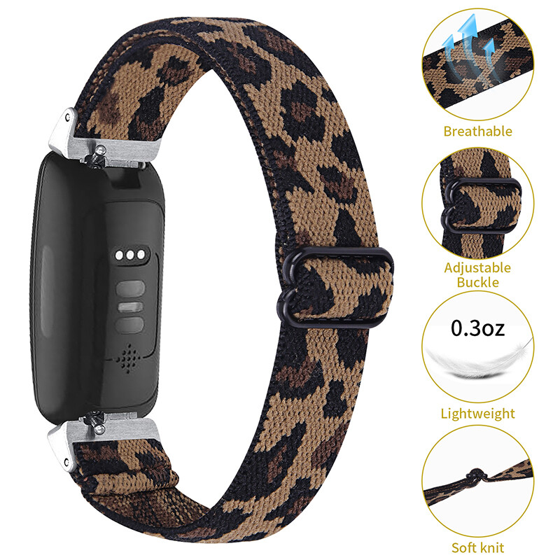 For Fitbit Inspire3 HR 2 Replacement Band Bohemia Woven Nylon Elastic Strap Band