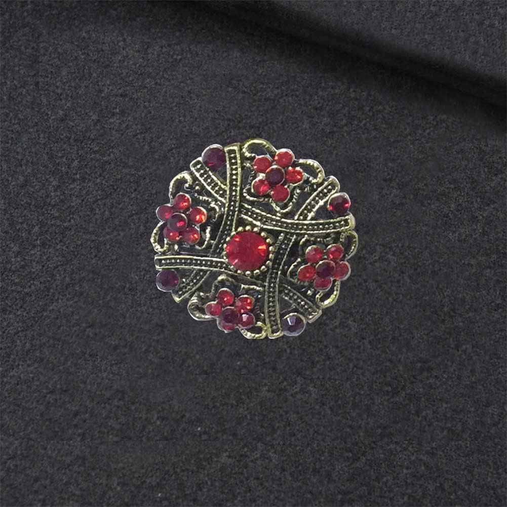 24Pcs Lot Rhinestone Crystal Flower Brooches Pin Set