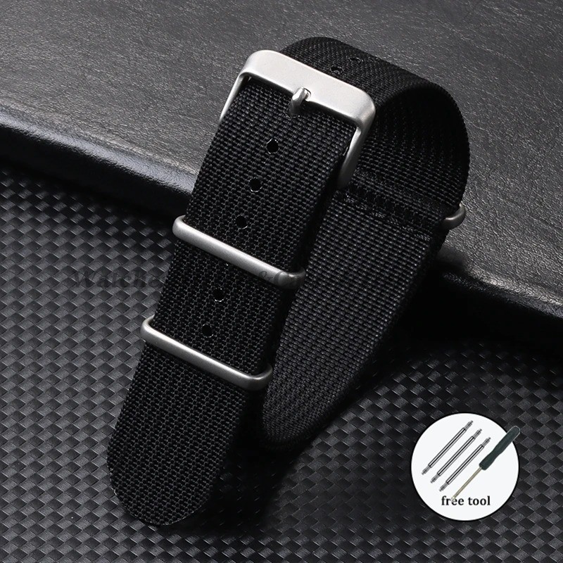 Nylon Watch Strap 18mm 20mm 22mm Military Sport Band Replacement