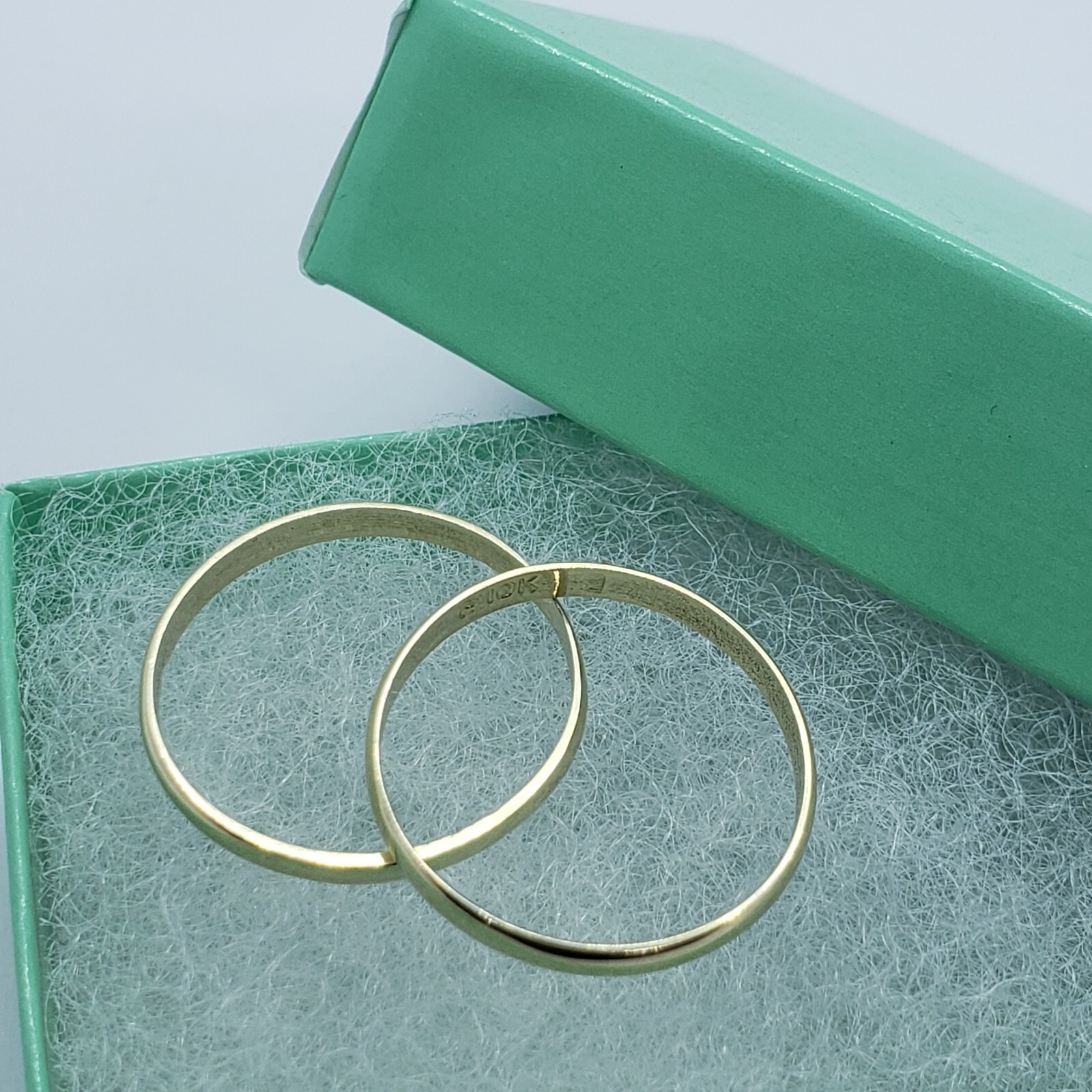 2mm 10K Solid Yellow Gold Plain Knuckle Band Simple Ring Women Sizes 2 to 7.5
