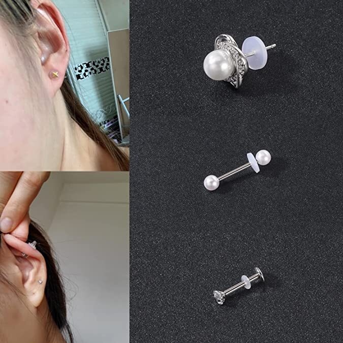 Silicone Piercing Discs Flexible Anti Hyperplasia Saucer for Ear Lip Ring Nose
