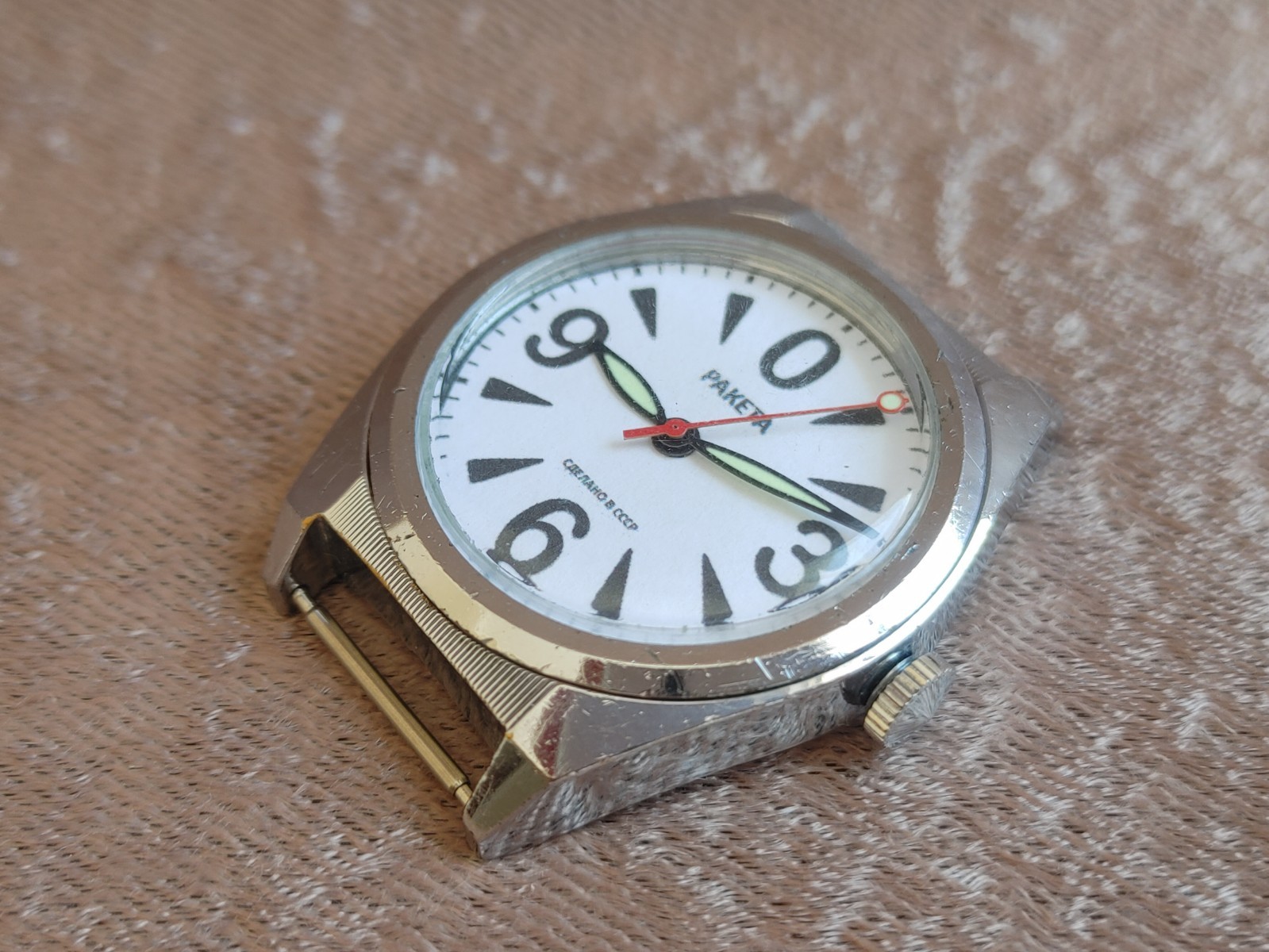 Watch Raketa Big Zero Mechanical Men Wrist Watch USSR Vintage Soviet