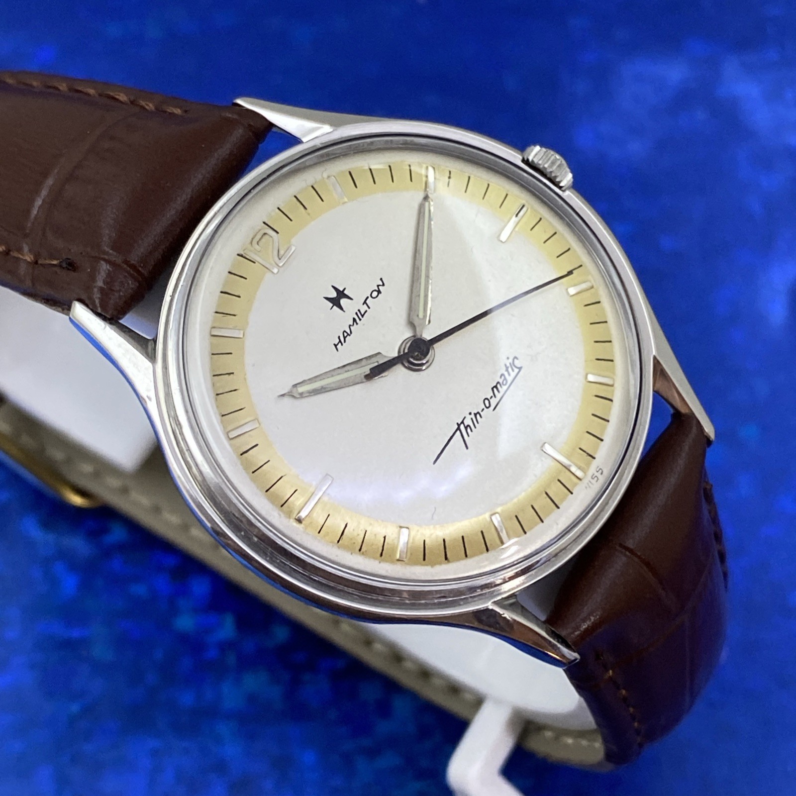 Vintage 1960’s Mans HAMILTON Thin-O-Matic Stunning Dial Serviced 1 Year WARRANTY