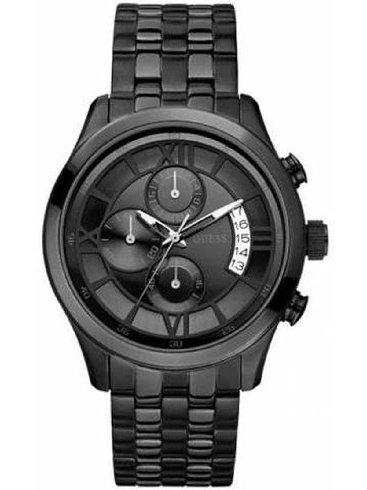 Guess Capitol Chronograph Black Dial Black Ion-plated Men’s Watch U17526G1