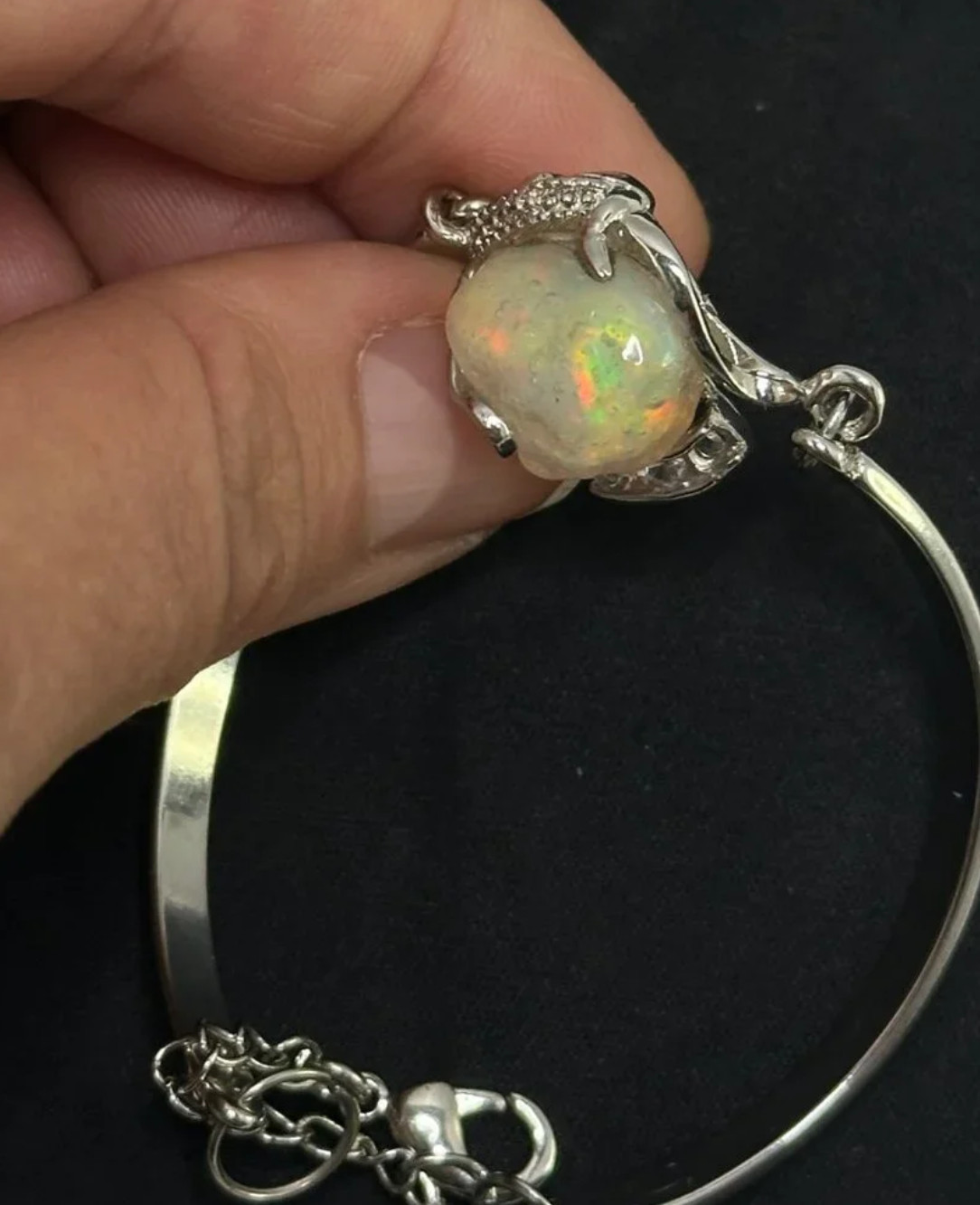 Vintage Opal Adjustible Cuff Bracelet