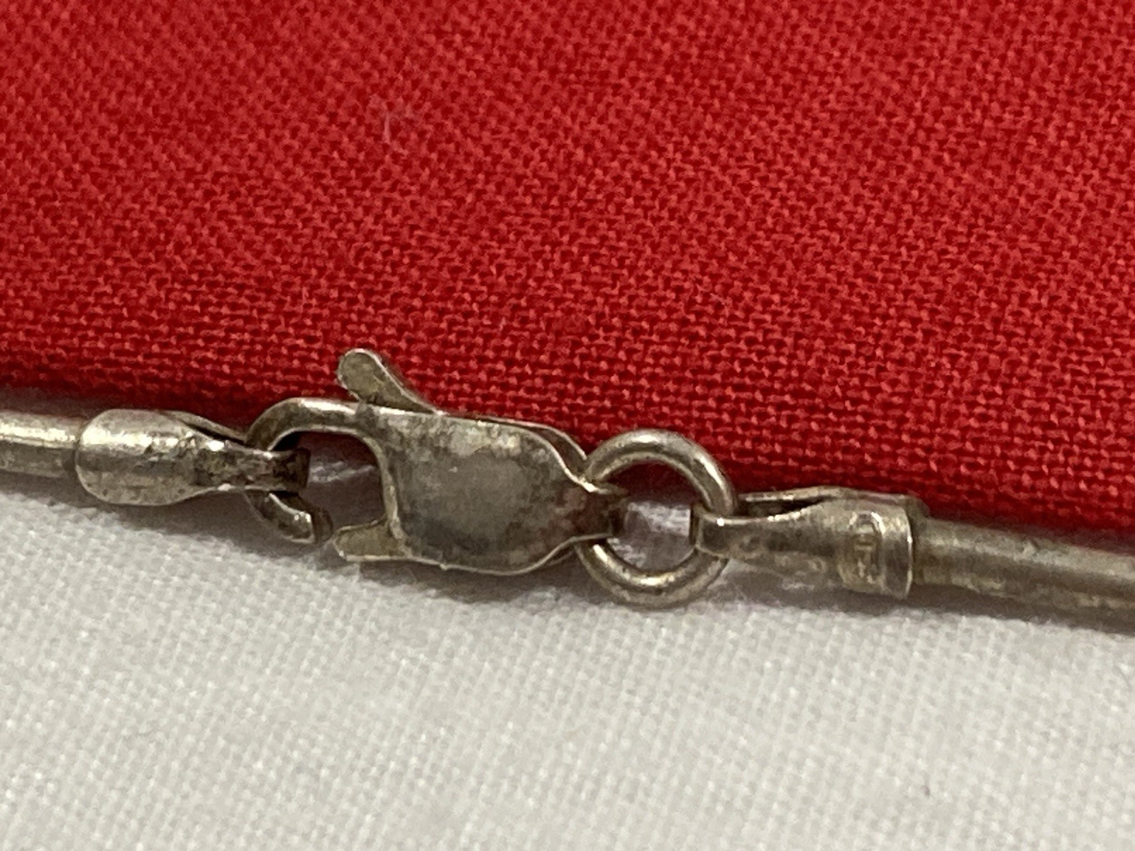 Vintage Signed 925 Sterling Silver Bead Ball Bar Rice Style Chain Necklace 24”