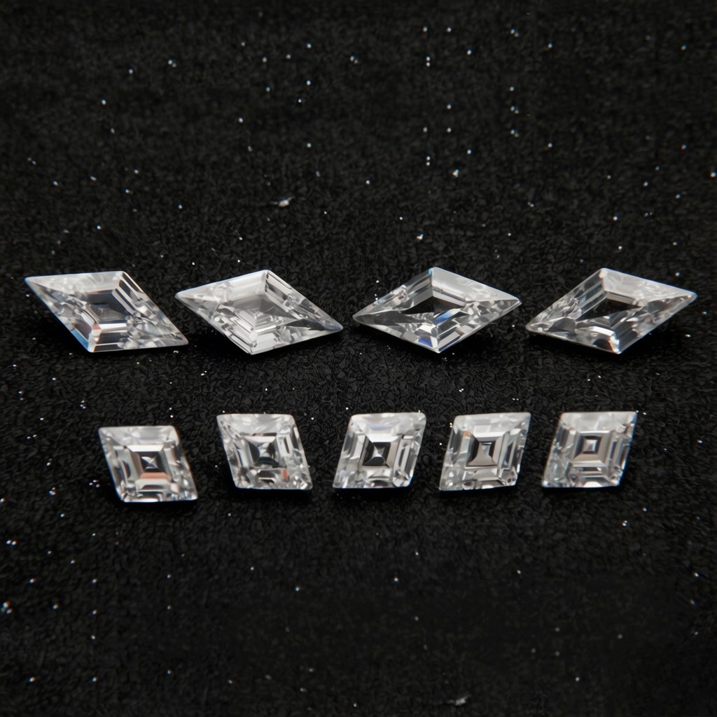 10~20pcs White Diamond Cut Cubic Zirconia Loose Gemstones for Jewelry making