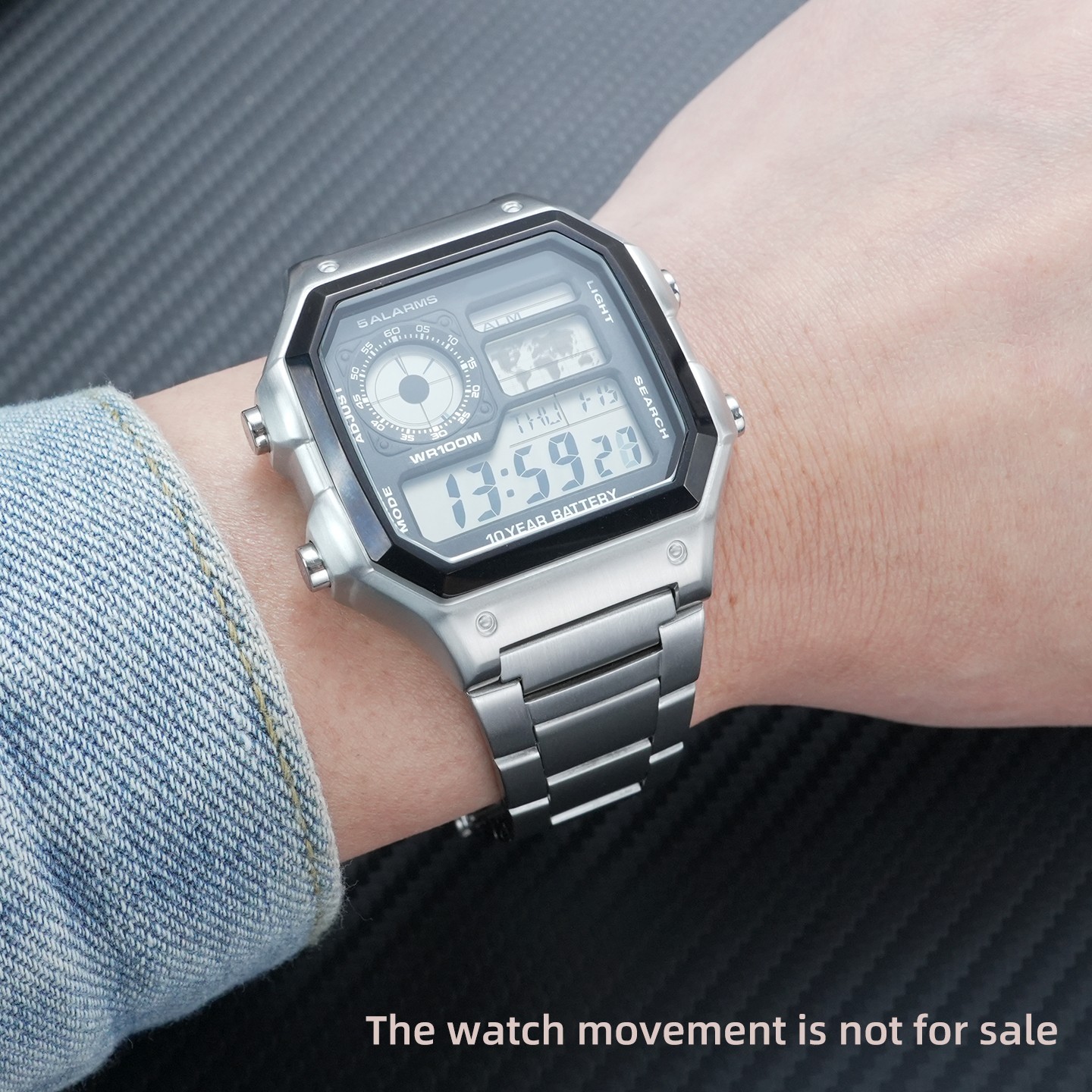 For Casio AE-1200WH AE1200 1300 WS1600 Modified Metal Watch Case Steel Strap Men