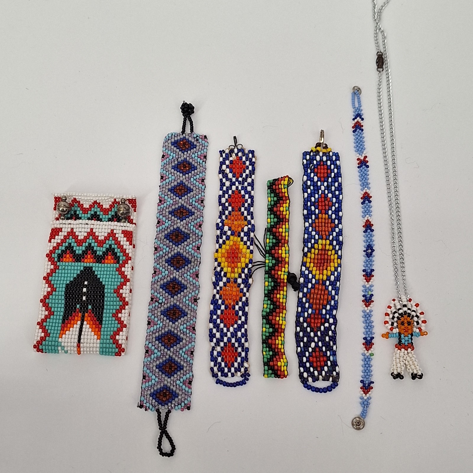 Bracelets and SEED BEAD Jewelry Lot Vtg Native American Lot Southwestern
