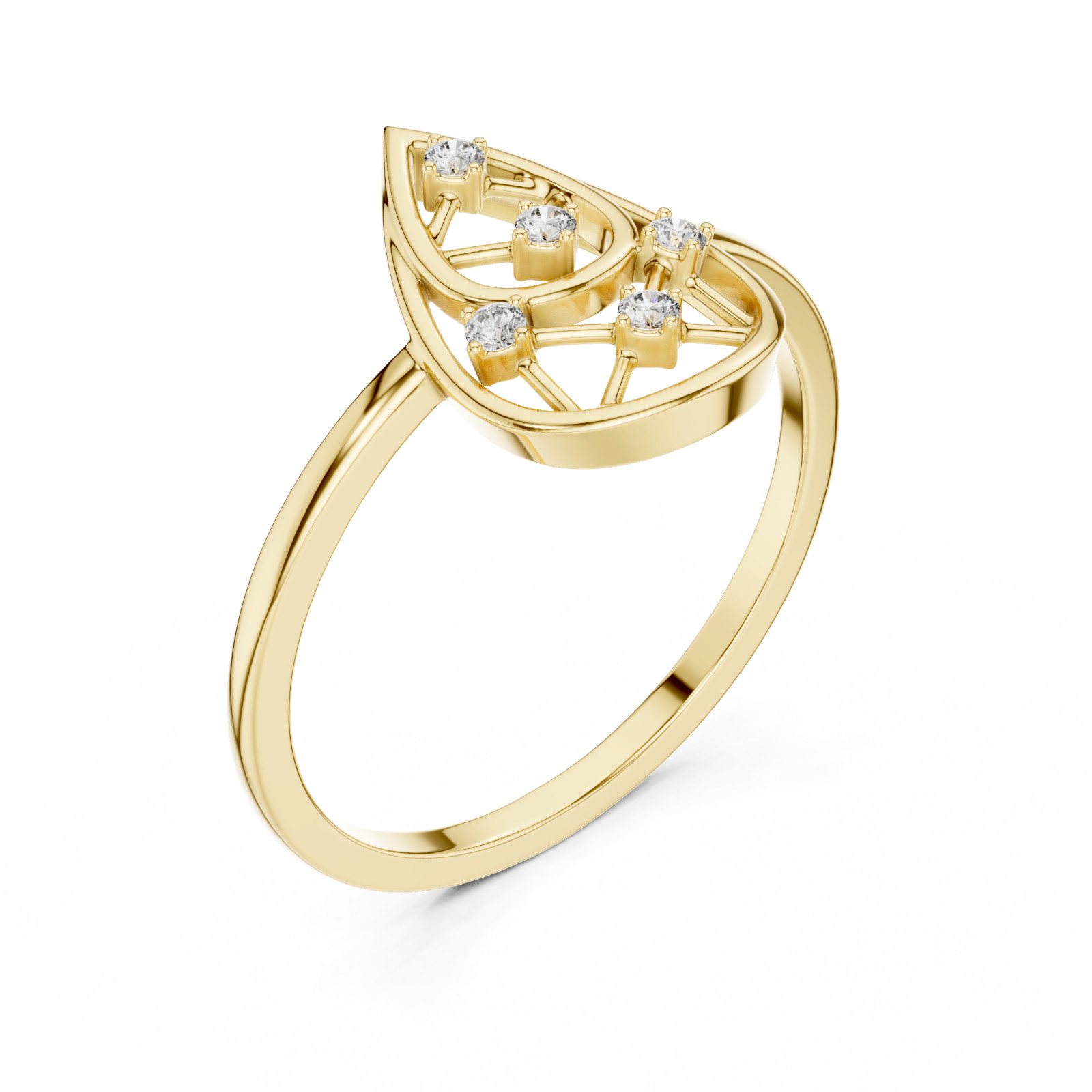 Certified Round Natural Diamond Ring Elegance Precision Jewellery 14k Gold Over