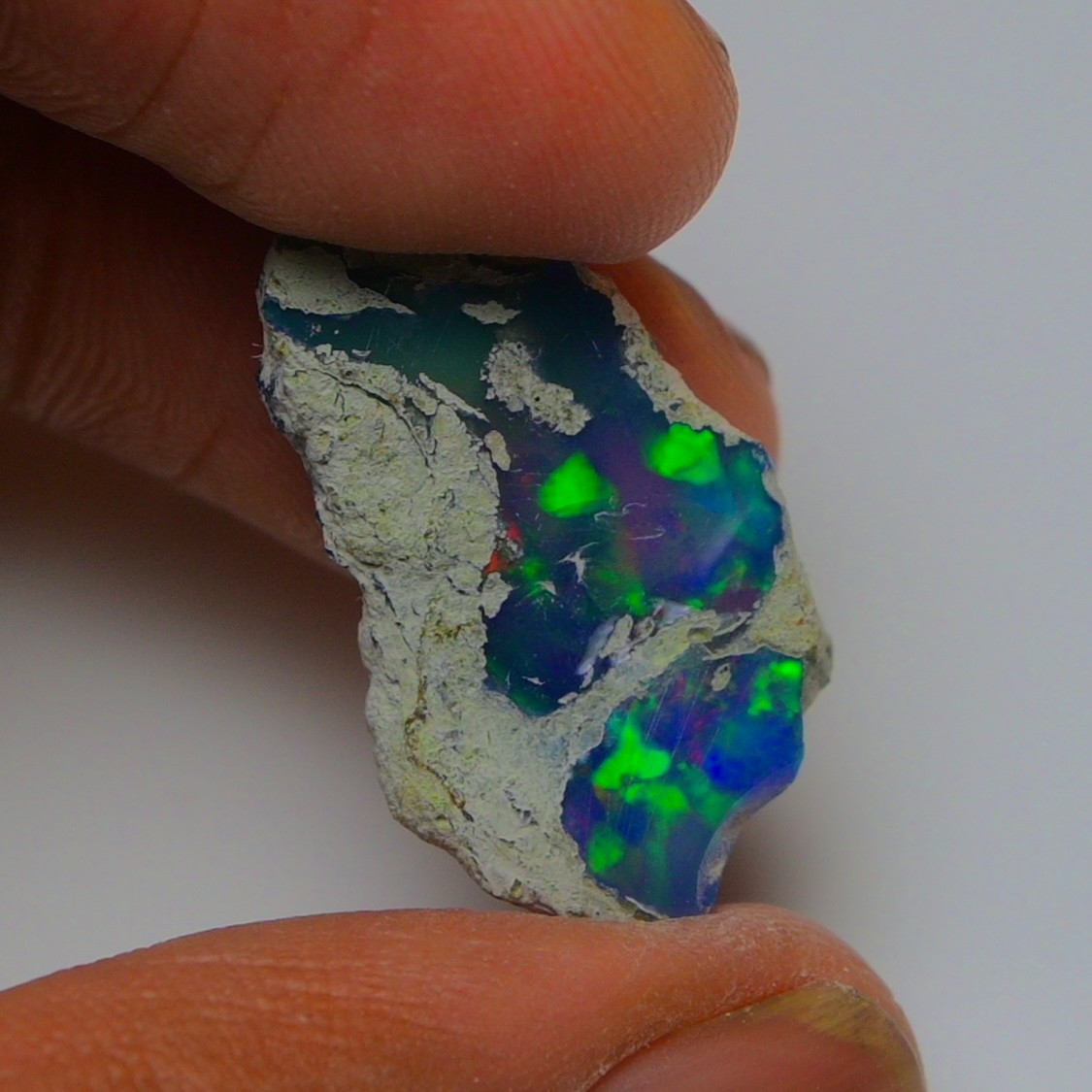Polished Blue Opal Rough 6.80 Carats, Smoked Ethiopian Welo Opal Rough,